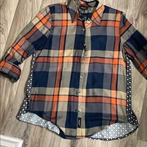 Tolani Plaid Top